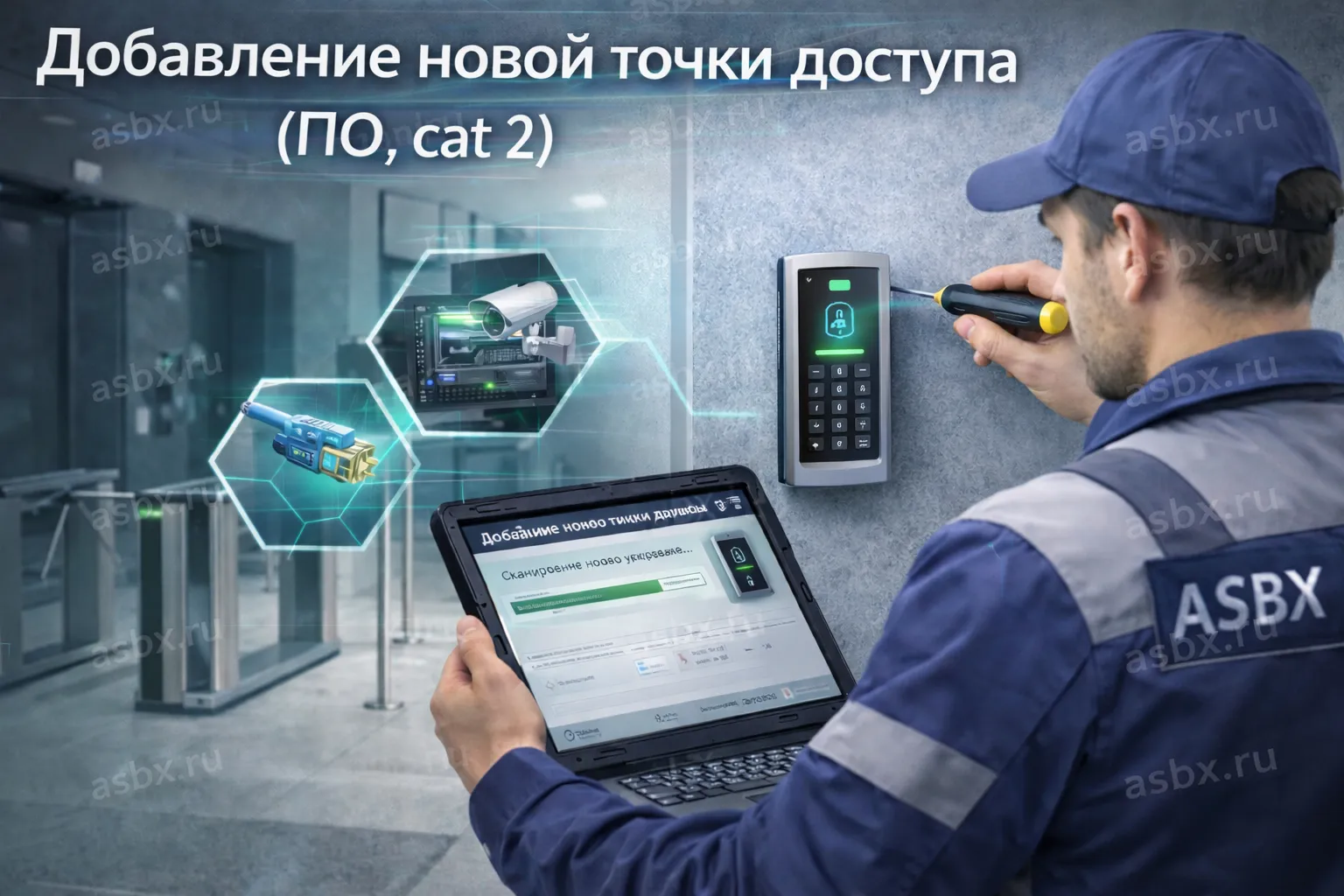 Пуско-наладка 1 точки доступа сетевого СКУД (ПО, cat 1)